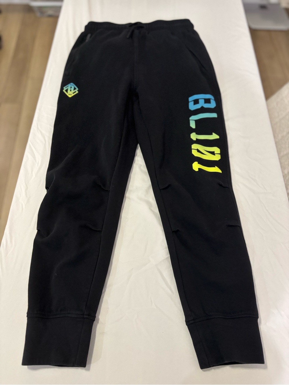 Baseball Lifestyle 101 Men's Graphic Joggers with branding on the leg.